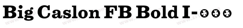 Big Caslon FB Bold I字体转换